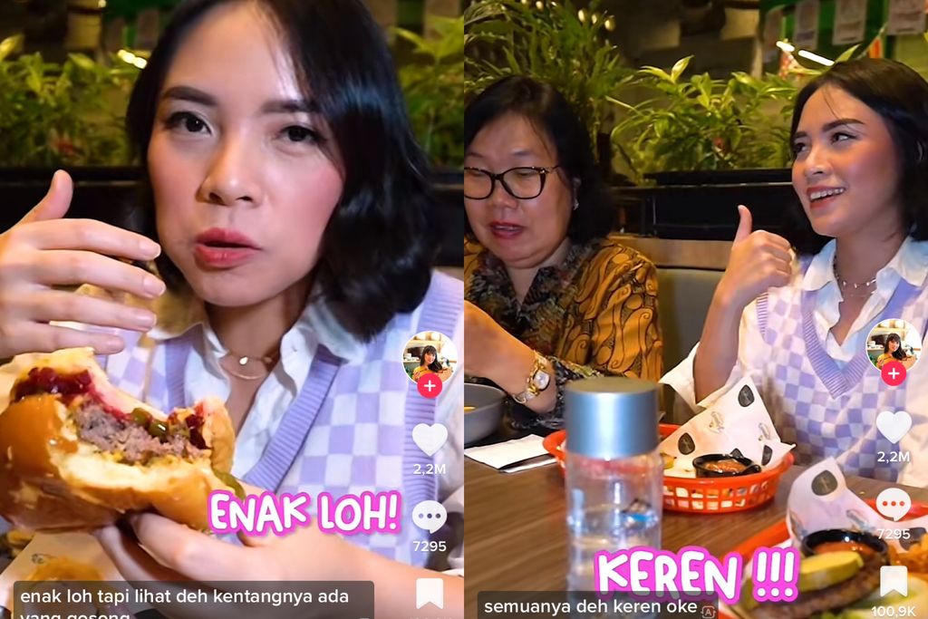 Rachel Vennya dan YouTuber Mgdalenaf makan di Karen's Diner