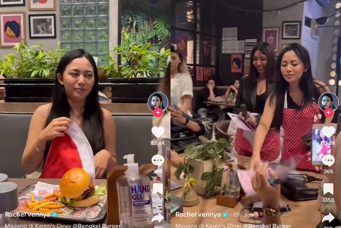 Rachel Vennya dan YouTuber Mgdalenaf makan di Karens Diner