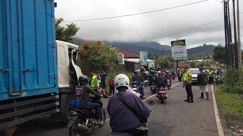 Kecelakaan maut di Jalan Raya Singaraja-Denpasar, wilayah Desa Pancasari, Kecamatan Sukasada, Kabupaten Buleleng, Bali, Selasa (27/12/2022)