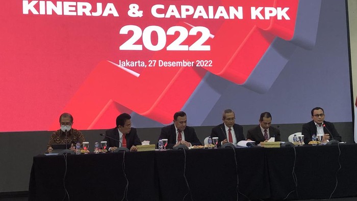 Konferensi pers akhir tahun KPK (Hanafi-detikcom)