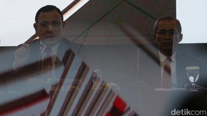 KPK memamerkan kinerja selama 2022. KPK menyatakan telah menetapkan 149 orang sebagai tersangka dan menyelamatkan Rp 57,9 triliun uang negara.