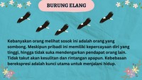 Burung elang, meski sering dilihat sebagai orang yang sombong. Namun ia memiliki kepercayaan diri yang tinggi loh.