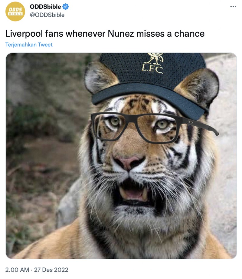 Darwin Nunez kembali jadi sorotan karena kembali gagal mencetak gol dari banyaknya peluang yang dimiliknya.