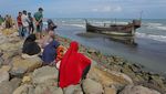 Penampakan Perahu yang Bawa Pengungsi Rohingya di Aceh