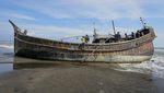 Penampakan Perahu yang Bawa Pengungsi Rohingya di Aceh