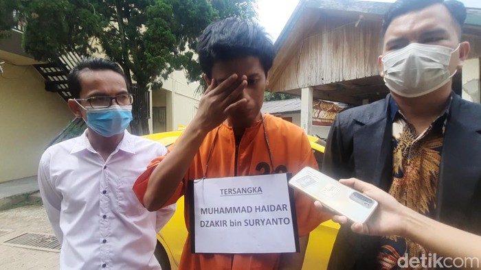 Rekonstruksi kasus mahasiswa dibunuh dan dibakar di Palembang, Sumsel.