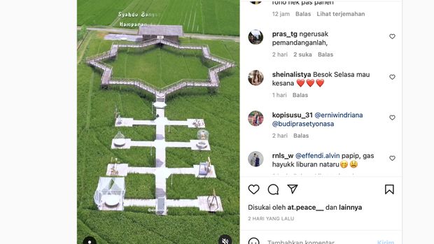 Sawah instagramable Menoreh Sky Bridge