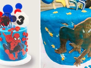 Zonk! Pesanan Kue Ulang Tahun Tema Spider-Man Ini Mengerikan