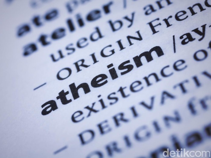 Dictionary word close-up of Atheism. Selective focus and Canon EOS 5D Mark II with MP-E 65mm macro lens.
