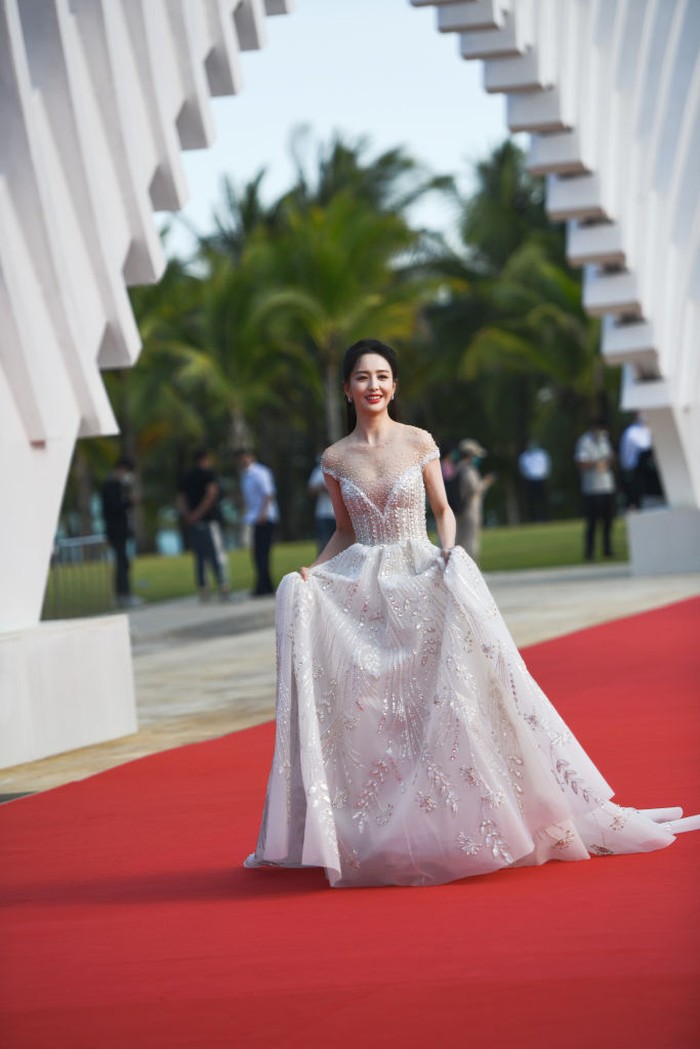 SANYA, CHINA - DECEMBER 24: Actress Tong Liya arrives at the closing ceremony of the fourth Hainan Island International Film Festival on December 24, 2022 in Sanya, Hainan Province of China. (Photo by VCG/VCG via Getty Images)
