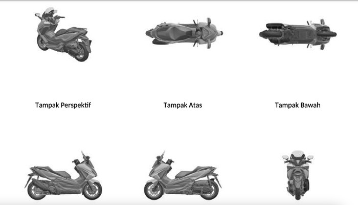 Desain Skutik Diduga Honda Forza Terbaru Terdaftar di Indonesia