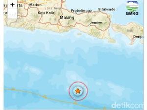 Gempa Berkekuatan M 3,6 dan M 4 Guncang Jember