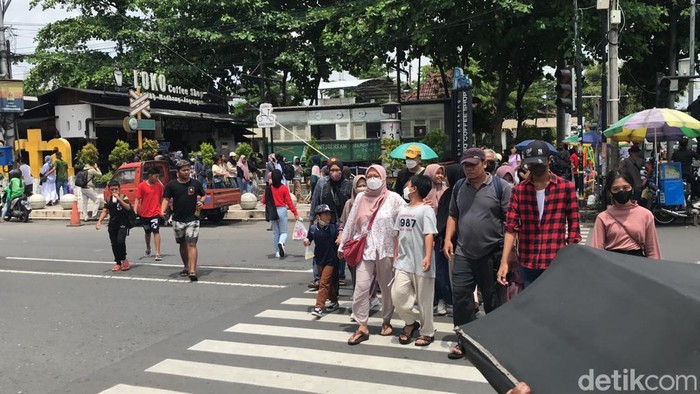 Kondisi Malioboro, Jogja siang ini, Rabu (28/12/2022).