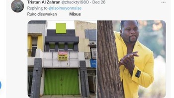 Tidak bisa lihat ruko kosong, Foto: Twitter