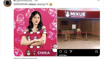 Mixue menggeser theater JKT48. Foto: Twitter