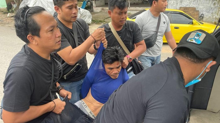 Pelaku pembunuhan suami mantan istri di Batam ditangkap. (Foto: Dok Polsek Lubuk Baja)
