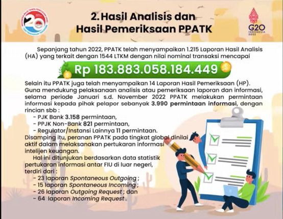 Refleksi Akhir Tahun PPATK 2022. (Tangkapan layar Youtube PPATK Indonesia)