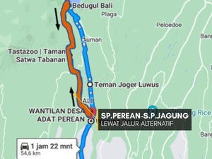 Rekayasa Lalin di Jalur Bedugul-Tanah Lot Saat Pergantian Tahun