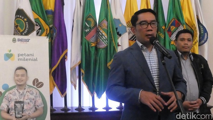 Ridwan Kamil saat memberikan penjelasan soal bantuan Rp 1 triliun lebih kepada NU Jawa Barat.