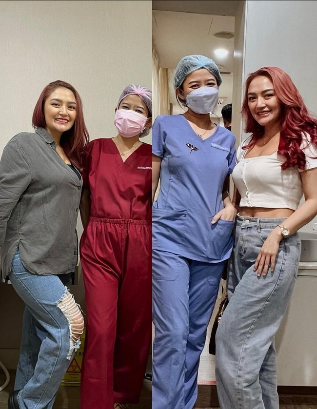Pelantun lagu ‘Lagi Cantik’ ini membagikan proses penurunan berat badannya di Instagram. Sebelum program, bobotnya mencapai 65 kg. Foto: Instagram/@sitibadriahh