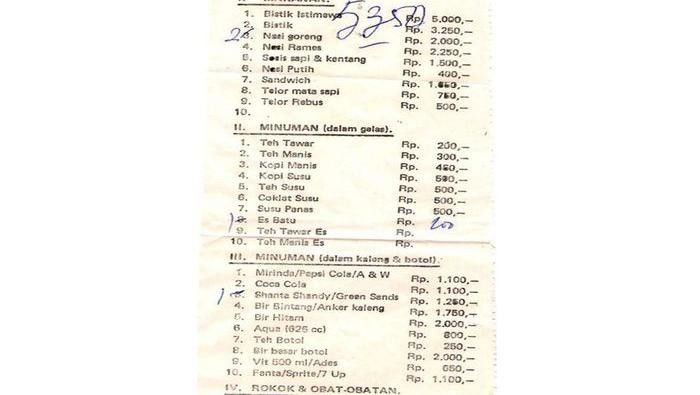 5 Koleksi Bon Restoran Jadul, Ada yang Usianya Sudah 141 Tahun!