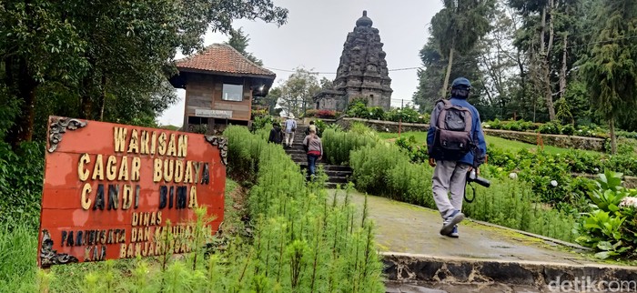 Candi Bima di Dataran Tinggi Dieng. Candi Bima disebut tertua karena bentuk reliefnya yang sederhana. Foto diambil Kamis (29/12/2022).