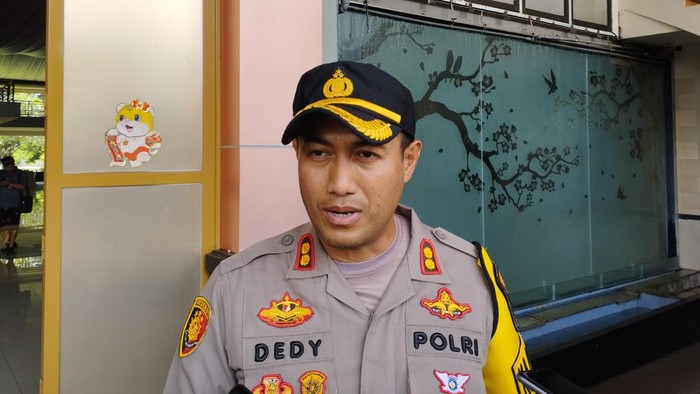 Kapolres Badung, AKBP Leo Dedy Defretes, saat menghadiri rilis akhir tahun Polda Bali di Denpasar, Kamis (29/12/2022).
