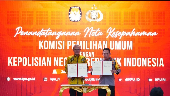 Kapolri Teken Mou Dengan Kpu Jaga Persatuan Di Pemilu 2024 Syarat Mutlak