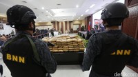 BNN juga telah memusnahkan 152,8 ton ganja basah di lahan tanaman narkotika jenis ganja seluas 63,9 hektare.  