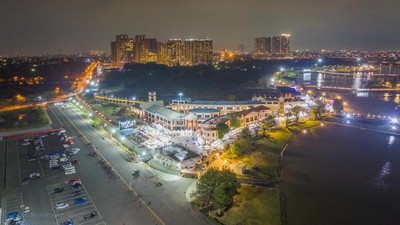 Festival Bazar UMKM 2022 di Meikarta Dilihat dari Udara