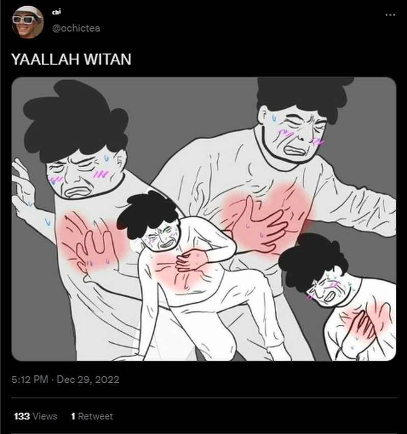 Setelah Hansamu gagal cetak goal ke gawang Brunei, jejaknya diikuti Witan kala Indonesia vs Thailand di Piala AFF 2022. Netizen pun mengeluarkan beragam meme.