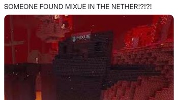 Nah lho, Mixue buka cabang di Nether, Minecraft! Foto: (Twitter)