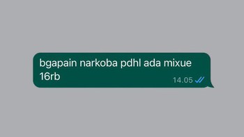Nah yang ini baru benar sih pesannya. Dari pada beli narkoba, mending beli es krim ga sih? Foto: (Twitter)