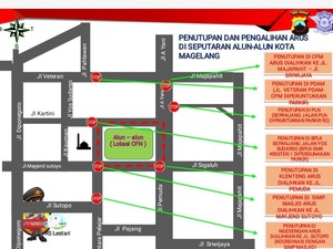Ada CFN di Alun-alun Magelang Saat Malam Tahun Baru, Ini Rekayasa Lalinnya