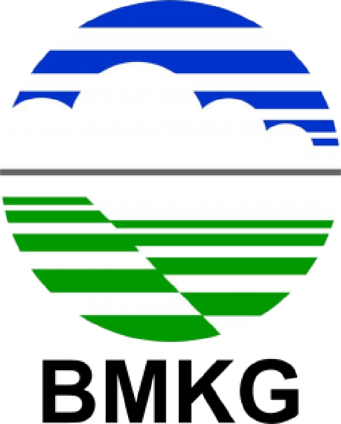 Logo Badan Meteorologi, Klimatologi, dan Geofisika (BMKG). Logo ini menggambarkan BMKG agar dapat menyediakan dan memberikan informasi Meteorologi, Klimatologi, dan Geofisika dengan mengaplikasikan perkembangan ilmu pengetahuan dan teknologi terkini serta dapat berkembang secara dinamis sesuai kemajuan jaman.