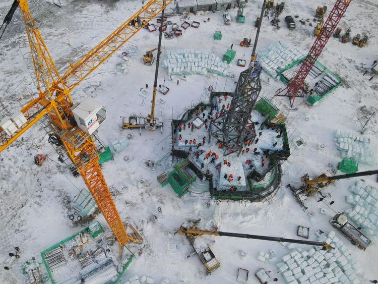 Potret Pembangunan Proyek Festival Es Harbin China, Keren!