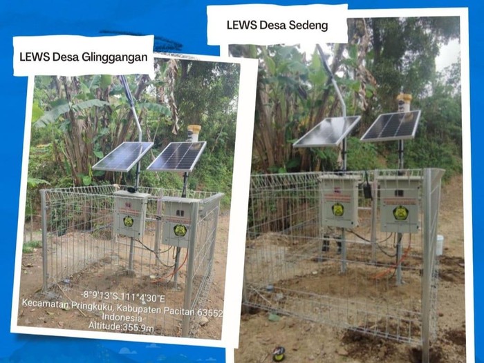pvmbg pasang 3 alat lews di 3 desa pacitan