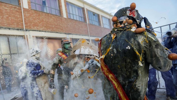 Revellers take part in the traditional 