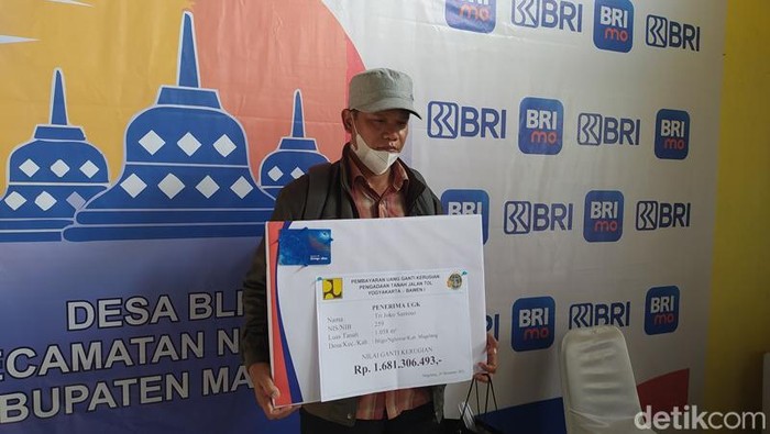 Tri Joko terima UGR jalan tol Jogja-Bawen Rp 1,6 miliar. Foto diambil Kamis (29/12/2022).