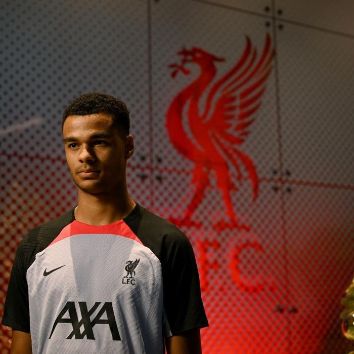 KIRKBY, ENGLAND - DECEMBER 28: (THE SUN OUT, THE SUN ON SUNDAY OUT) Cody Gakpo new signing for Liverpool at AXA Training Centre on December 28, 2022 in Kirkby, England. (Photo by Andrew Powell/Liverpool FC via Getty Images)
