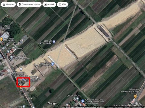 Penampakan area sekitar rumah bertingkat penolak UGR Rp 3,5 miliar di tepi Jalan Klaten-Boyolali, Desa Kahuman, Ngawen, Klaten, pada Oktober 2022 atau setelah masuk proyek tol Jogja-Solo. Diakses detikJateng dari Google Maps pada Jumat (30/12/2022).