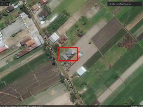 Penampakan area sekitar rumah bertingkat penolak UGR Rp 3,5 miliar di tepi Jalan Klaten-Boyolali, Desa Kahuman, Ngawen, Klaten, pada 2021 atau sebelum masuk proyek tol Jogja-Solo. Diakses detikJateng dari situs Living Atlas pada Jumat (30/12/2022).