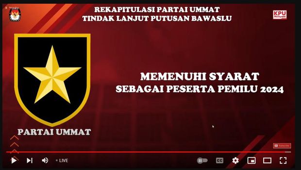 Pengumuman KPU RI soal verifikasi faktual ulang Partai Ummat