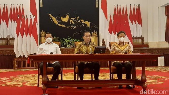 Presiden Jokowi resmi umumkan cabut PPKM (Kanavino/detikcom)