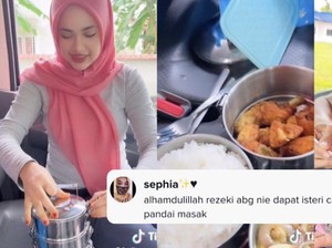 Suaminya Jadi Kurir Barang, Istri Cantik Ini Rajin Bawakan Bekal Makanan