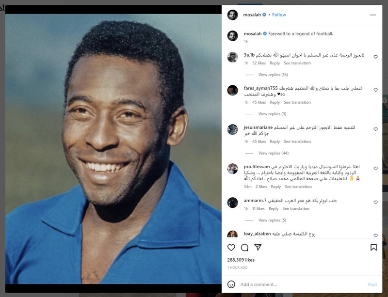 Ungakapan Duka untuk Pele di Medsos