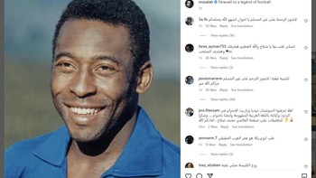 Selamat jalan legenda sepak bola, kata Mohammad Salah Foto: screenshot/detikINET