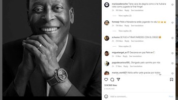 Rest in Peace Pele, kata Angel di Maria. Foto: screenshot/detikINET