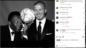 Ini adalah permainanNya yang indah. Terima kasih dan selamat tinggal, istirahatlah dengan damai temanku, tulis Beckham. Foto: screenshot/detikINET