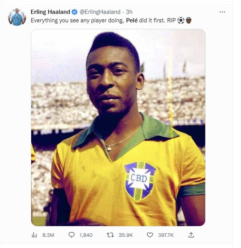 Ungakapan Duka untuk Pele di Medsos